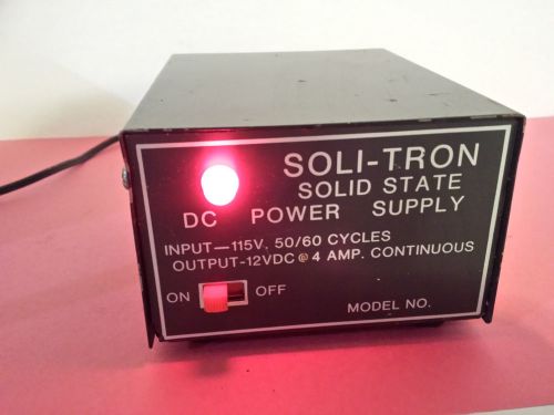 Soli-Tron Solid State DC Power Supply 4 Amp