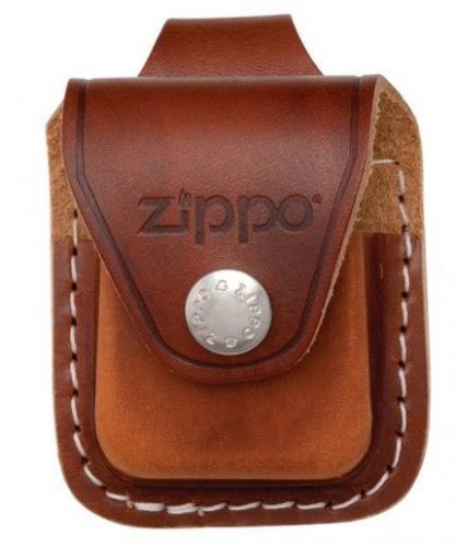 Zippo LPLB Brown Leather Lighter Pouch w/Loop Fit 2&#034; Belt