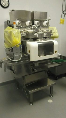 Rheon Cornucopia KN550 Encrusting Machine  with cutter, duster and shutter.