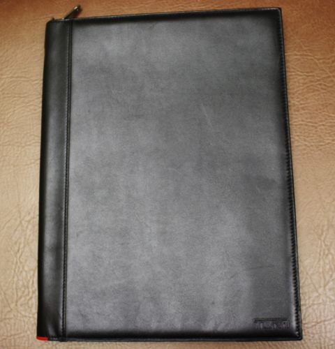 Tumi Modernist Black Leather Letter Pad Padfolio Business 1781D Notebook NICE!
