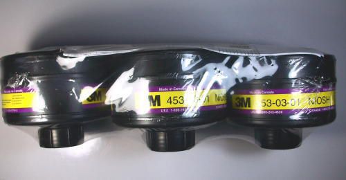 3m, 453-03-01 niosh, easy respirator cartridges, quantity of 3,  new for sale