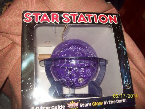 Vtg 1992 Super Science 3D Star Station Globe Guide Glows Dark Astronomy School