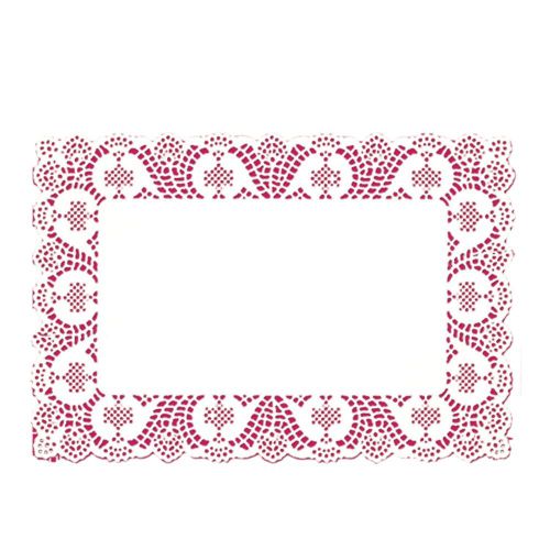 14.5&#034; x 9.5&#034; white paper lace placemats disposable 10 pcs per pack Fanci-Lace