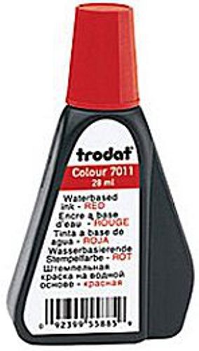 Trodat &amp; IDEAL Refill Stamp Ink, 1 ounce Bottle, RED INK