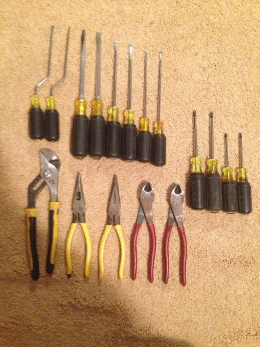 Klein 17 Piece Tool Lot Great Condition