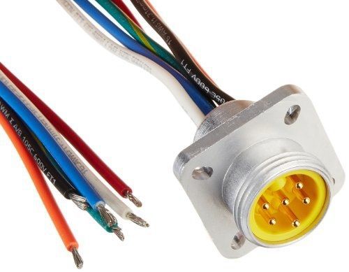 Brad automation brad 1r6g06a20a120 mini-change a-size receptacle with lead, male for sale