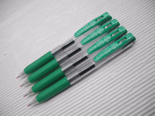 (4 pens pack) Zebra Sarasa Clip 0.5mm extra fine roller ball pen gel Green