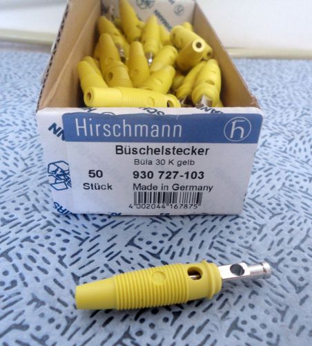 New 50 pcs hirschmann test measurement buela 30 k bunch plug 930 727-103 for sale