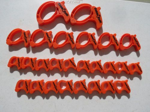CABLE CUFF CLAMPS, Plastic Orange - Lot  (26) in Small, Med, and Large Sizes NEW