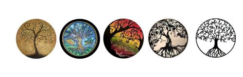 30 Square Stickers/Seals Tree of Life Buy 3 get 1 free (tl1) all 30