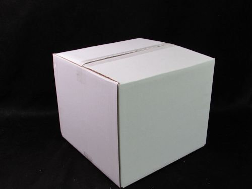 NEW 500ct WHITE PLAIN SINGLE WALL CARDBOARD 12&#034; X 12&#034; X 10&#034; BOX