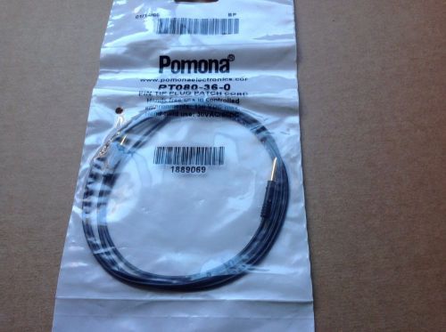 Pomona PT 080-36-0 Black Pin Tip Plug Patch Cord