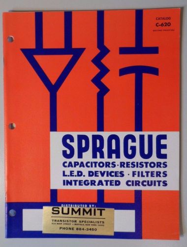 1972 Sprague Catalog C-620 Capacitors, Resistors, LED Devices, Filters ICs