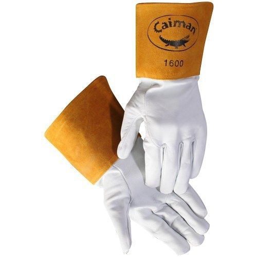 Caiman white goatskin, long cuff, welding-tig/mig medium for sale