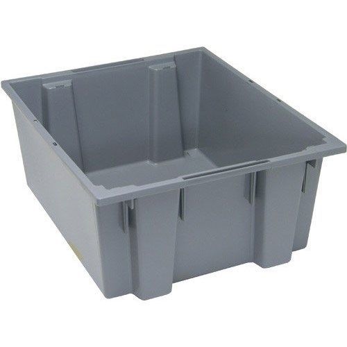 Quantum Stack and Nest Tote Bin-23 1/2in x 19 1/2in x 10in Size Gray #SNT 225
