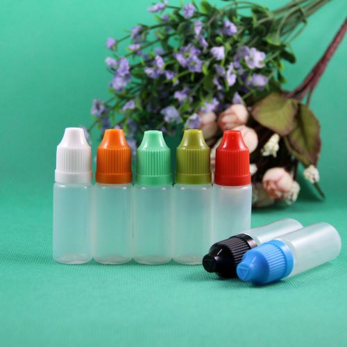 100 x 10 ml ldpe plastic child proof dropper bottle long thin needle tip e juice for sale