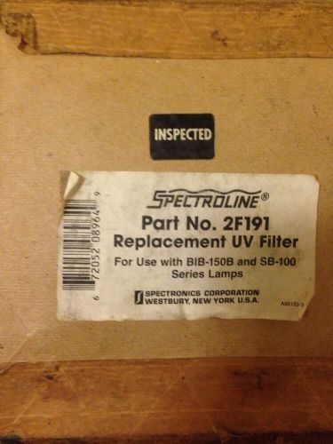 SPECTROLINE  PART No. 2F191  REPLACEMENT UV FILTER
