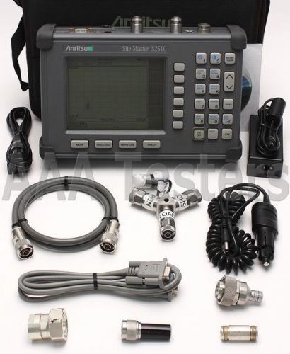 Anritsu site master s251c w/ options 5 &amp; 10b cable antena sitemaster s251-c s251 for sale