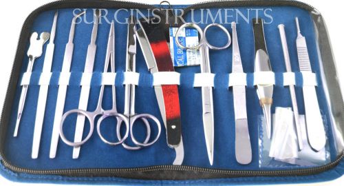 13 Piece BLUE Student Dissecting Box - Surgical Medical Anatomy Instruments