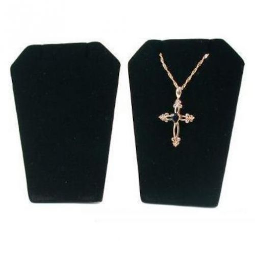 2 Necklace Pendant Chain Displays Black Velvet