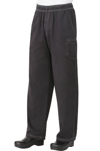 Chef works upew enzyme utility chef pants, medium, smoke gray for sale
