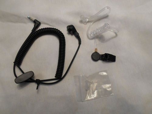 3.5mm Clear Acoustic Tube Listen Only Earpiece FBI style