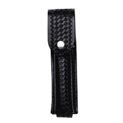 Boston leather 5560-1-n plain black nickel snap stinger flashlight holder for sale