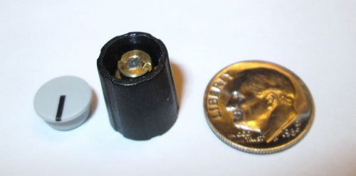 3 mm SHAFT COLLET KNOBS W/CAP  11 MM  SIFAM/SELCO  S110-003  BLACK  NOS