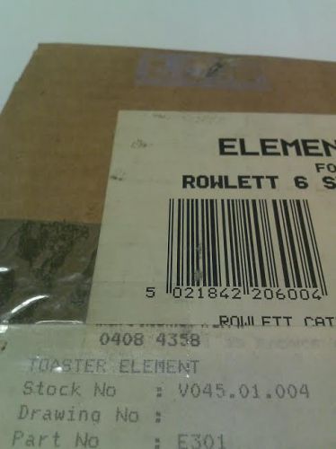 Rowlett 6 Slice TOASTER 7 X ELEMENT SET Part # E301