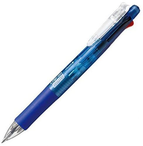 Zebra Clip-On Multifunctional Pen, Clear Blue Barrel (B4SA1-BL)