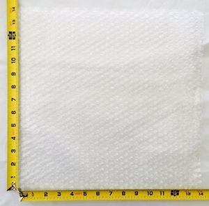 25 14x14 Clear Protective Straight-Cut/Open-End Bubble Out Pouches / Bubble Bags