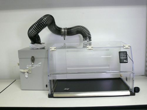 Flow science fs2015bkgva 3&#039; vbse bench top acrylic fume hood w/ fs4000ss blower for sale