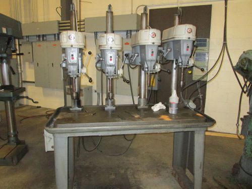 Rockwell 4 Gang Drill Press Set 3/4Hp 5 Speed 6&#034; Quill Stroke 26&#034;x 48&#034; Table