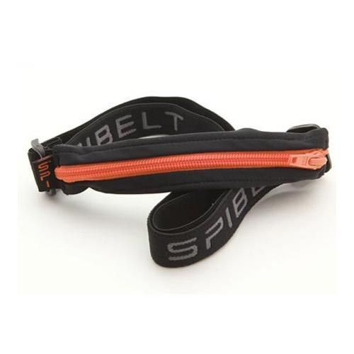 Spibelt original small personal item belt, black fabric/orange zipper, logo band for sale