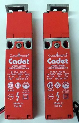 Set of two guardmaster cadet 44513-0010 safety interlock door switch assembly for sale