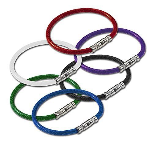 Lucky Line Products Twisty Key Ring, 5 Pack, Assorted Colors (8110005)