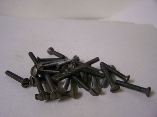 10-32 x 1 1/4&#034; oval head machine screw slotted plain steel qty. 65 for sale