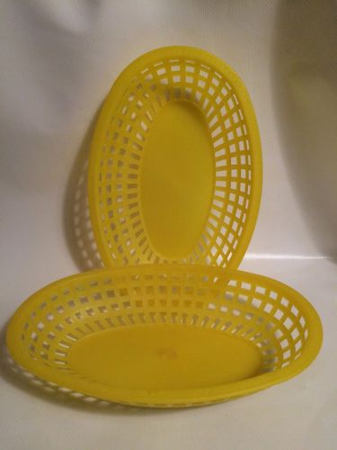 Restaurant Serving Basket Lot Of Two Yellow Shamrock Industries