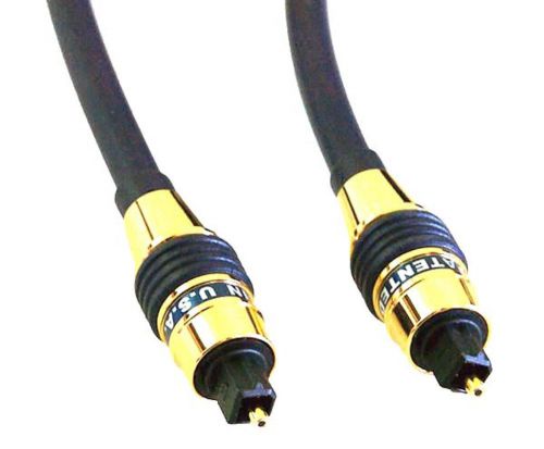 Professional gold 50ft 7mm 5-layer digital audio optical toslink cable 50&#039; feet for sale