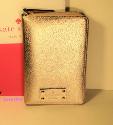 Nwt kate spade 2016 wellesley leather planner organizer agenda rose gold for sale