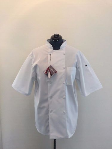 White Chef Coat Made By Chef Trends By Pinnacle Sz Medium Unisex Kitchen Coat
