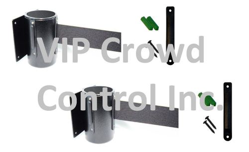 Wall mount stanchions, 2 pcs package aisleway 156&#034; black belt, vip crowd control for sale