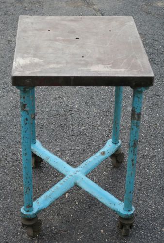 Antique industrial cast iron turtle table heidelberg factory cart mid century for sale