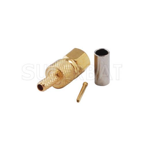 10pcs rf connector smc male plug straight crimp for rg316 rg174 lmr100 cable for sale