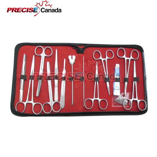 12 PCS INSTRUMENT SURGICAL KIT SURVIVAL EMERGENCY FIRST AID MILITARY CASE