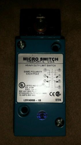 HONEYWELL MICRO SWITCH LSYAB6B Heavy Duty Limit Switch, Side Actuator NNB
