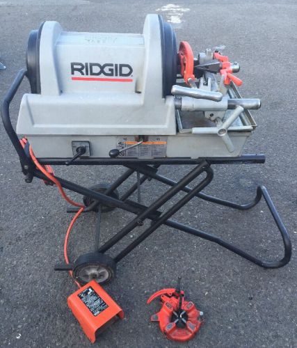 Ridgid 1822 pipethreader on rolling collapsible stand rigid 300 535 for sale