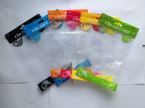 100pcs Plastic package poly zipper lock bag for Mobile Cell Phone Case Packaging