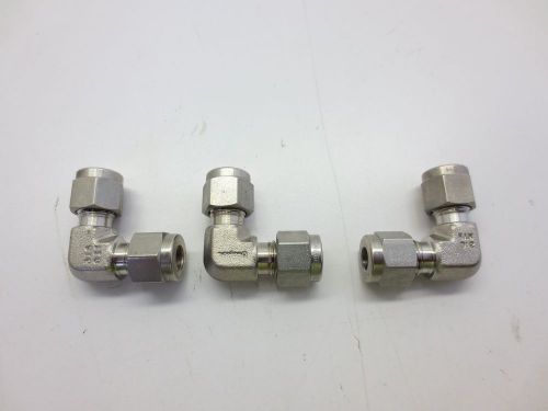 New swagelok ss-400-9 1/4&#034; stainless steel union elbow (lot of 3) for sale