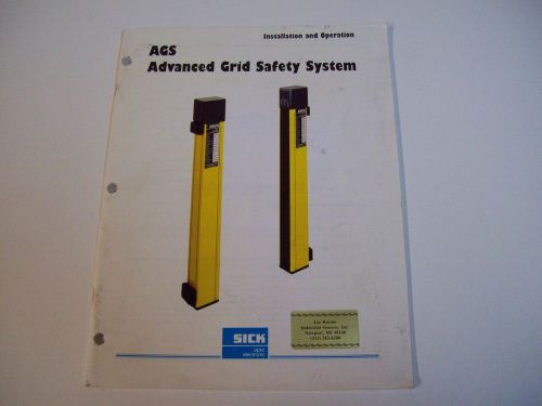 SICK OPTIC ELECTRONIC AGS ADVANCED GRID SAFETY SYSTEM MANUAL - USED - FREE SHIP